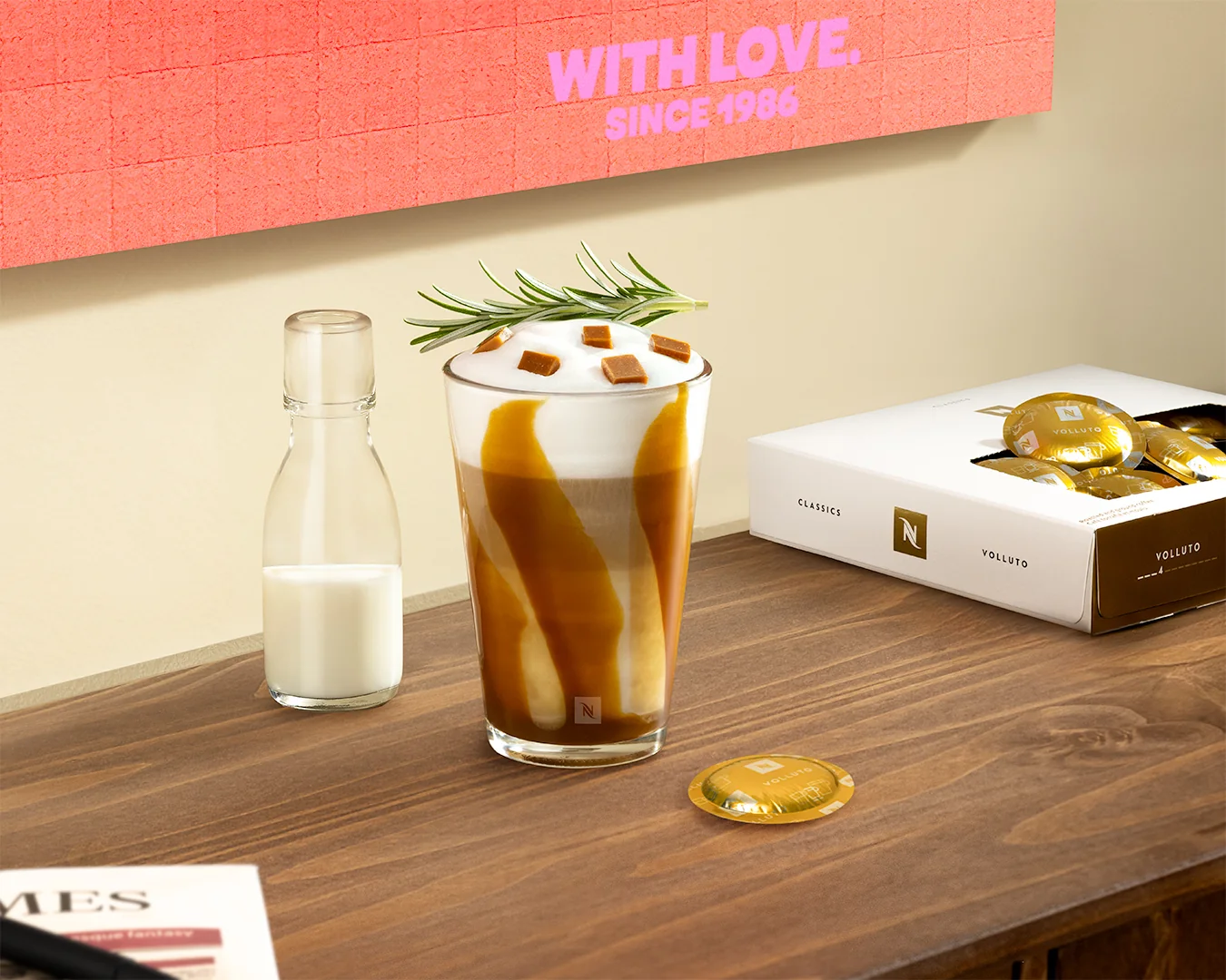 Nespresso Volluto finished coffee drink